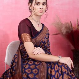 Shreyansh creation Woven Design Zari Pure Silk Banarasi Saree-picture-28