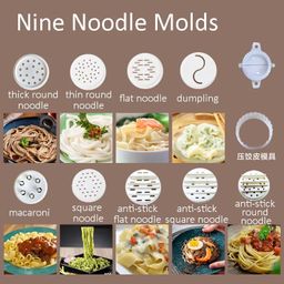 Silver Martini Automatic Pasta Maker Machine – 9 Thickness Settings, 9 Pasta Modules | Fully Automatic Noodle Maker for Spaghetti | Fettuccine, Ravioli & More, Easy to Use & Clean image 4