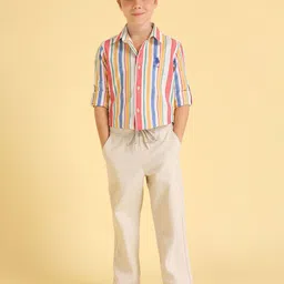 U.S. Polo Assn. Kids Boys Classic Opaque Striped Casual Shirt-picture-38