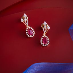 Kushal's Fashion Jewellery Classic Drop Party Zircon Earrings-41