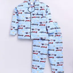 Nottie Planet Boys Conversational Printed Night suit-picture-22