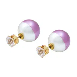 MEMOIR Gold-Plated Contemporary Studs Earrings-image-70