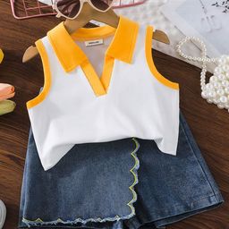 INCLUD Girls Polo Collar Top With Skorts-image-6