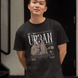 MORDEN MUSE Typography Printed Round Neck Pure Cotton T-shirt-picture-49