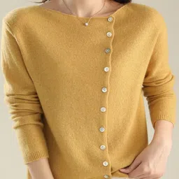 all about you Women Boat Neck Cardigan With Button Detail-picture-30