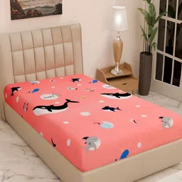 Innovative Edge Peach-Coloured Cotton Water Resistant Mattress Protector-picture-23