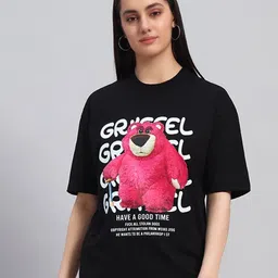 GRIFFEL Graphic Printed Round Neck Oversized Ultralite T-shirt-image-56