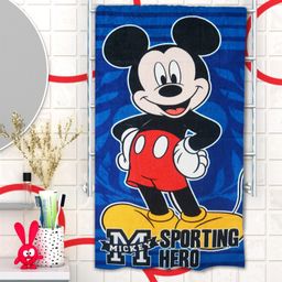 Athom Trendz Cotton Bath Towel Disney Mickey Mouse Print - Blue-image-59