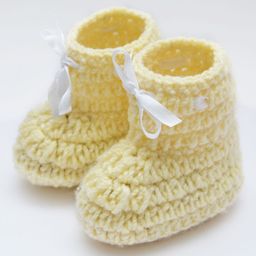 Love Crochet Art Lace Design Booties - Beige-image-87