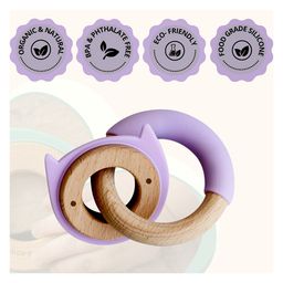 Little Rawr Premium Critter & Ring Teether - Kitty-7