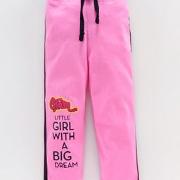 Eteenz Full Length Track Pant Text Print - Pink-image-13