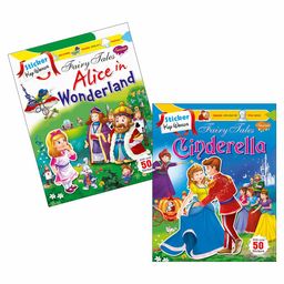 Sawan Sticker Key Words Book Alice in Wonderland and Cinderella Set of 2 - English-11