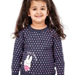 Babyoye Full Sleeves Sweater Bunny Embroidery - Navy Blue-image-46