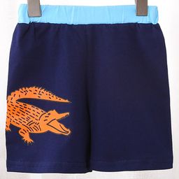 Kookie Kids Knee Length Shorts Crocodile Print - Navy Blue-image-50