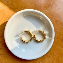 WEAVING HOMES Gold-Plated Stainless Steel Classic Hoop Earrings-image-47