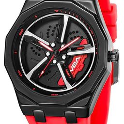 V2A Men Racing Rotating Dial & Straps Analogue Watch V2A-CS-2420-S-Rd image 4
