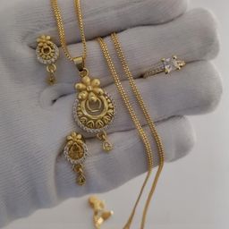 Gold Pendant set for women-image-75