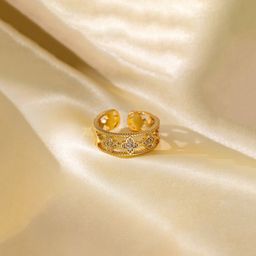 Jewels Galaxy Gold-Plated Crystals-Studded Finger Ring-image-85