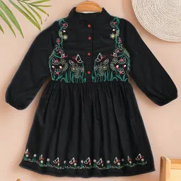 Bella Moda Girls Floral Embroidered Fit & Flare Dress-image-64
