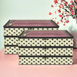 Kuber Industries Cream-Coloured Set of 6 Regular Multi-Utility Organisers-14