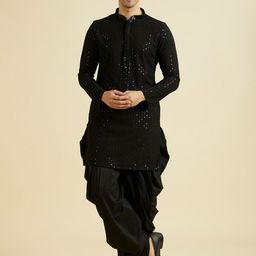 Manyavar Floral Embroidered Mandarin Collar Chikankari Straight Kurta With Patiala-image-62