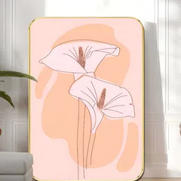 SAF Pink & Brown MDF Floral And Botanical Wall Art-image-32