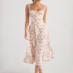 LULU & SKY Floral Print Fit & Flare Midi Dress-image-31