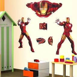 INDIAN ROYALS Red & Yellow Iron Man Decal Avengers Self Adhesive Wall Sticker-image-99