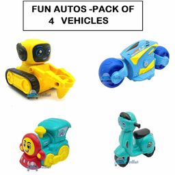 FunBlast Pull Back Toy Vehicles Multicolor - Set Of 4 image 2