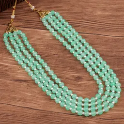 JIYANSHI FASHION Men Gold-Plated Pearls Beaded Layered Necklace-26