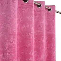 Galaxy Home Decor Pink Set of 2 Room Darkening Window Curtain-11