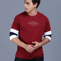 KAY DEE Men Colourblocked Drop-Shoulder Sleeves T-shirt-image-93