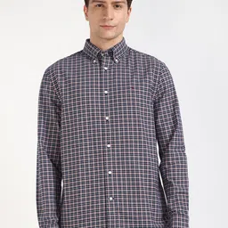 Tommy Hilfiger Men Button-Down Collar Micro Checked Cotton Casual Shirt-image-72