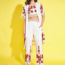 StyleStone Floral Printed Top With Shrug & Trouser-picture-32
