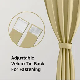 TOP DRAPES Tan Black Out Window Curtain-image-96