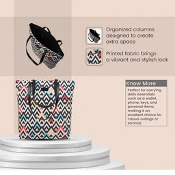 Anouk Geometric Printed Structured Tote Bag image 5