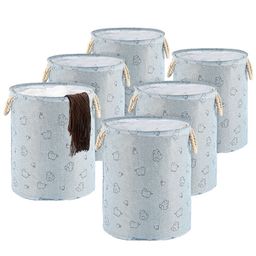 Kuber Industries Blue Set of 6 Regular Multi-Utility Organisers-29