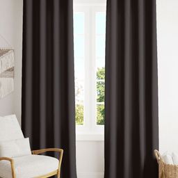 Parda Online Set Of 2 Coffee Brown Black Out Long Door Curtain-14
