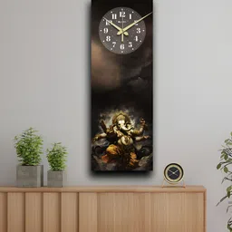 OLIVE TREE Brown & White Printed Traditional Wall Clock-52