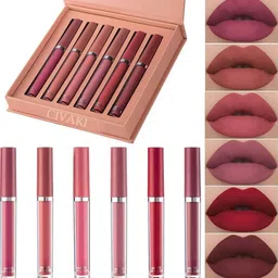 CIVAKI Set Of 6 Ultra Smooth Liquid Lipstick - 3 ml Each - Shade 01-02-03-04-05-06-4
