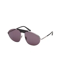 Tom Ford Men Grey Lens & Silver-Toned Aviator Sunglasses with-image-38