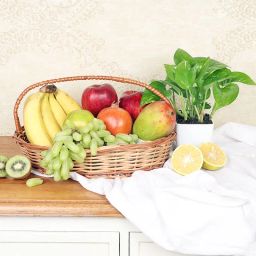 Fancy Fruit Basket N Plant Combo-image-38