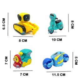 FunBlast Pull Back Toy Vehicles Multicolor - Set Of 4 image 3