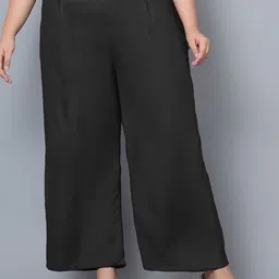 Indietoga Women Plus Size Comfort Easy Wash Parallel Trousers-image-23