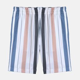 Octave Boys Striped Regular Fit Mid-Rise Above Knee Cotton Shorts-picture-20