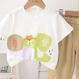 LULU & SKY Girls Printed T-shirt with Trousers-picture-47