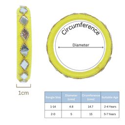 asthetika kids Asthetika Set Of 2 Thread & Mirror Work Bangles image 4