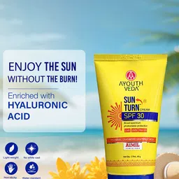 AYOUTHVEDA Sun Turn Cream SPF 30 With Hyaluronic Acid For Broad Spectrum 60 g image 3