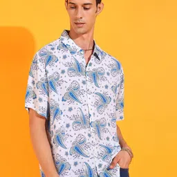YASH GALLERY Men Spread Collar Ethnic Motifs Printed Casual Shirt-image-34