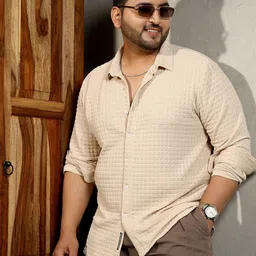 Instafab Plus Men Comfort Opaque Casual Shirt-image-90